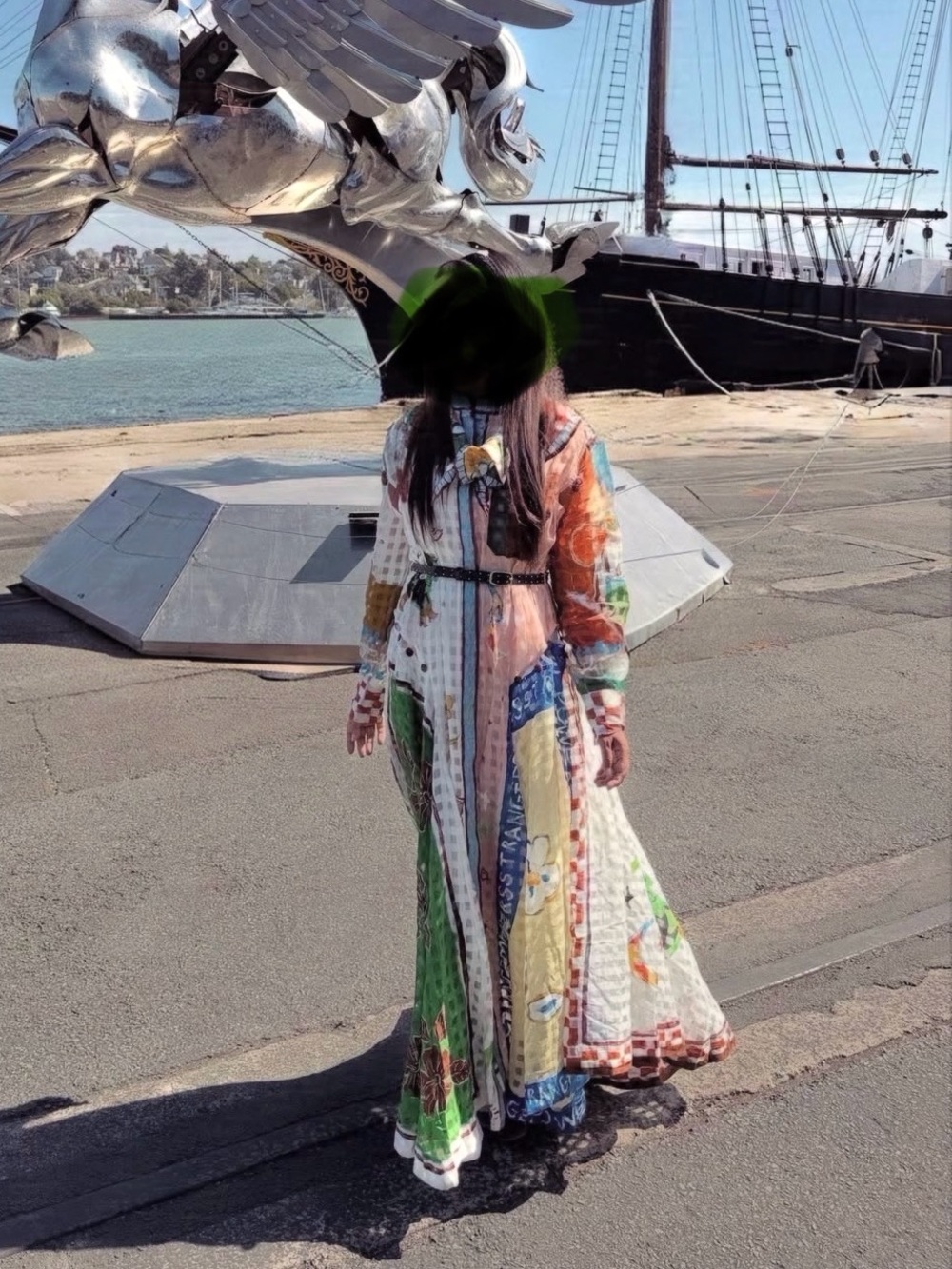 Alemais Multicolor Patchwork Maxi Shirtdress - Picture 4 of 4